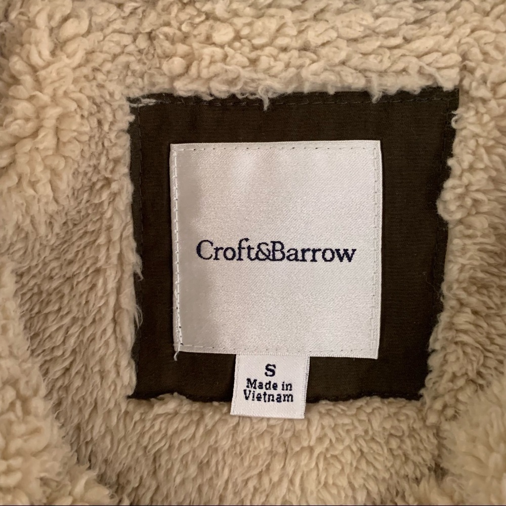 Croft and barrow quilted brown warm Sherpa lined jacket - S - Picture 3 of 7